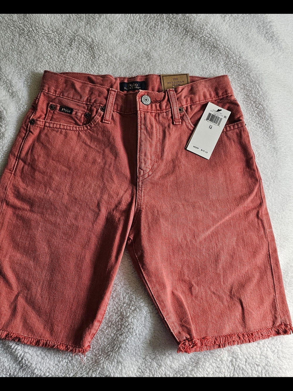 Boys POLO Ralph Lauren Coral Denim Bermuda Shorts